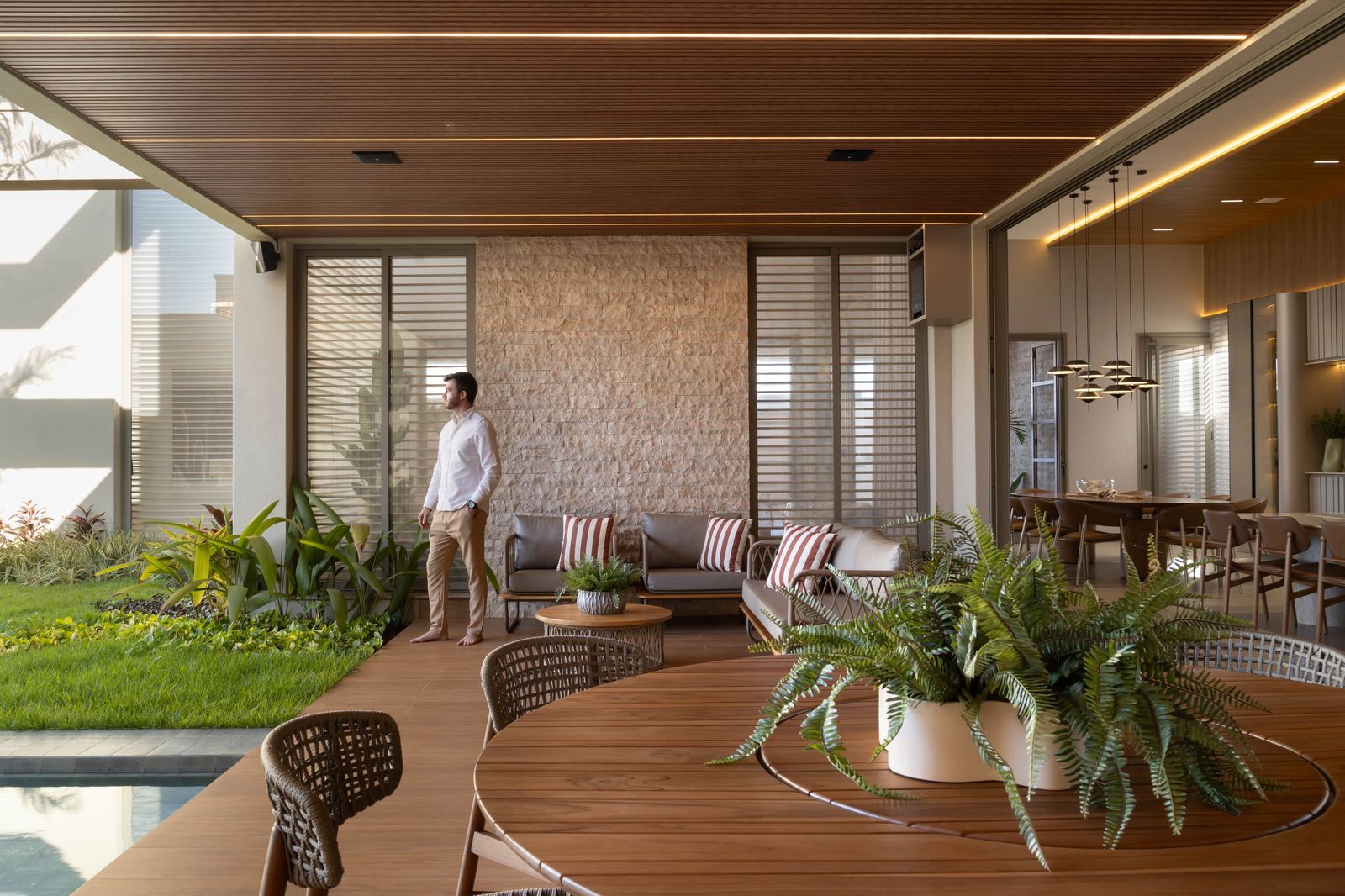 Living externo da Casa Lago